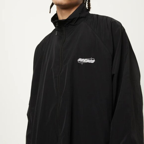 BNWT Afends - Eternal - Men's Black Recycled Nylon Windbreaker Spray Jacket - Picture 2 of 5